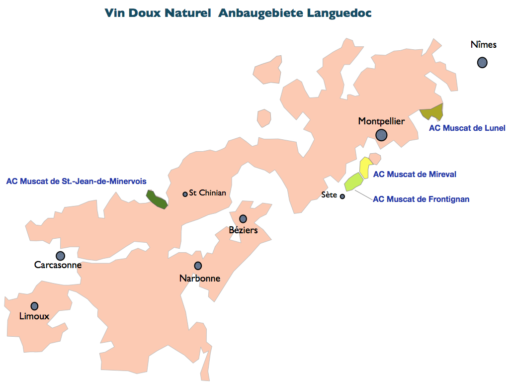 Weinbaugebiete Vin Doux Naturel Languedoc